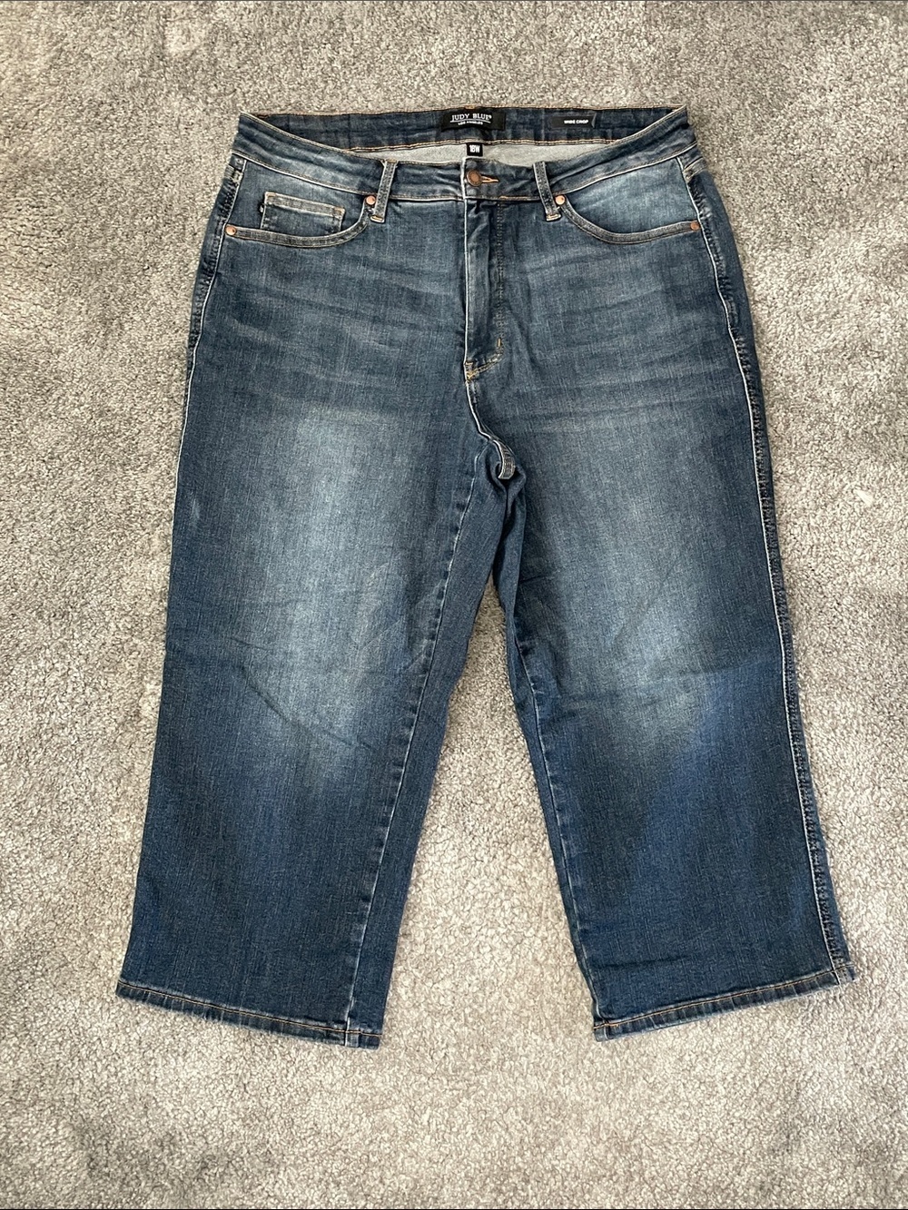 EC Judy Blue Wide Crop Jeans - Darker Wash - Size 18W